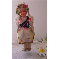 Doll Kimport Tag HUNGARY Papier Mache 1940s #1503087