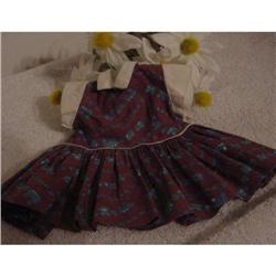 Doll Terri Lee Train Print Dress Tagged 1950s #1503100