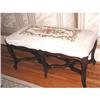 Image 1 : Bench Stool French Hand Made Walnut Needlepoint#1514617