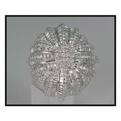 Huge 532 Diamonds 18K White Gold Ring(price was#1514660