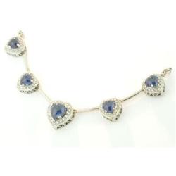 Vintage Sapphire & Diamond Hearts 14k Gold #1514743