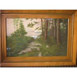 Pastel of Lake George by John Houtkamp 1914 #1514848