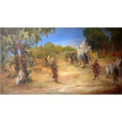 Amazing Jules Peron Oil Painting, Oasis #1514907