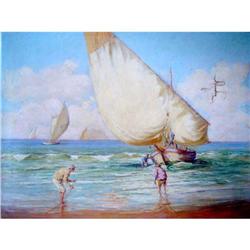 Magnificent Jose Navarro Marine, 19 th Century #1514915