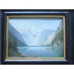 Bernhardt Fiedler Oil Painting, Blue Lake #1514916