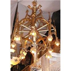 Antique Bronze Gothic Chandelier #1514948