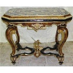 Marble Top Hall Foyer Side Center Table #1514983