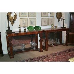 Pr of mahogany pier tables with mirrored, 1825 #1515077