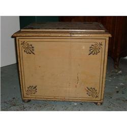 Unusual commode, painted wood, blue and white #1515082