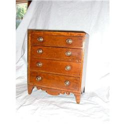 George III mahogany miniature chest of drawers #1515097