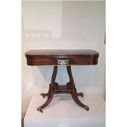 Regency card table with brass inlay, c. 1810 #1515101