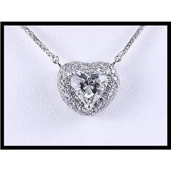 Shimmering 18K White Gold Diamond Pendant #1515117