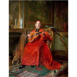 Cardinal Playing Guitar with Parrot by Borione#1515141