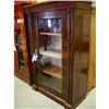 Biedermeier  walnut single glass door Vitrine #1515153