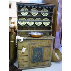 Antique painted kitchen hutch #1515156