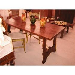 Spanish Oak table with transom #1515158