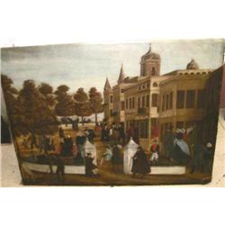 Antique Primitive 18th Century Oil Painting OOC#1515159