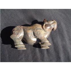 Shang period green jade carving in shape of a #1515227