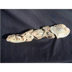 Large 17th. century white-celadon jade carving #1515233