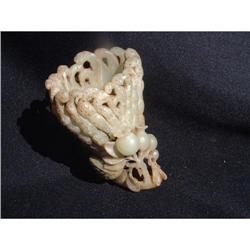 Large 17th. century white-celadon jade carving #1515235