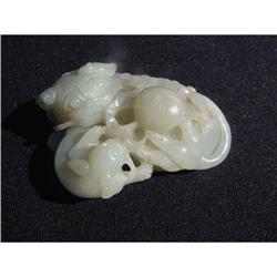 18th. century white-mutton fat jade carving #1515236