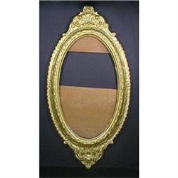 Large Antique Frame Carved Wood Gold Gilding #1515274