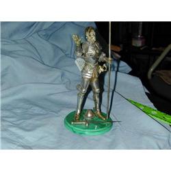 FRENCH 19TH C SILVER FIGURE ON MALACHITE Rude? #1515329