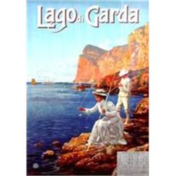 Original Lago Di Garda Fishing poster, 1900, #1515364