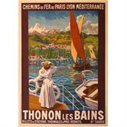 Original Thonon Les Bains poster, c1900 by #1515365