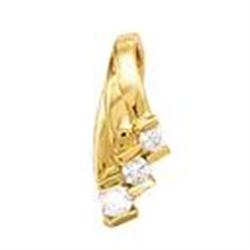 2.25 carat G VS1 three stone pendant slide gold#1515381