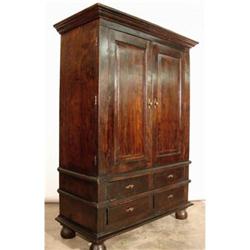PRIMITIVE RUSTIC  ARMOIRE WARDROBE TV CABINET #1515386