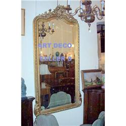 Fine French Empire mirror carved frame gilt #1526257