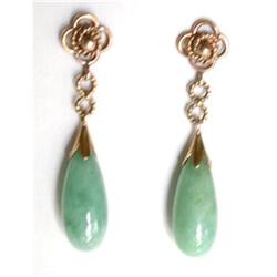 Vintage Green Jadeite Earrings #1526263