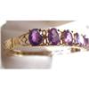 Image 1 : Beautiful Gold Bracelet with 7 Amethysts #1526267