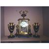 Image 1 : Rogue Marble Garniture Set (Clock, side pieces)#1526280