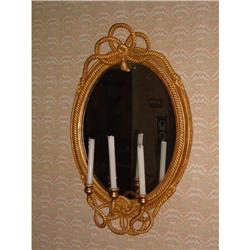 Pair of 19th century French gilt rope mirrors #1526721