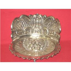 EXQUISITE STERLING SILVER FOOTED JEWELRY TRAY #1526737