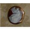 Image 1 : Vintage 14K Yellow Gold Helmit Shell Cameo Muse#1526778