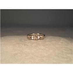 Estate 14K WG Champagne Diamond Floral Ring #1526785