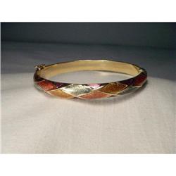 14K YG Multi-Color Enamel Bangle Bracelet #1526796