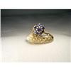 Image 1 : Estate 14K YG Gold Sapphire Pearl Flower Ring #1526804