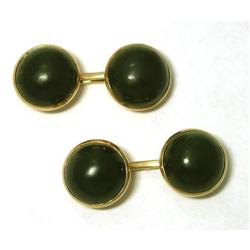 Jade and 14Kt. Cufflinks, Carrington & Co. #1526977