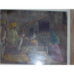 Oil Pastel signed J. Dominguez  #1526991