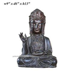 Vintage Ming Dynasty Bronze Kwan Yin Statue #1527126