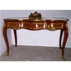 LOUIS XV STYLE PARQUETRY INLAID BUREAU PLAT  #1538162