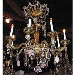 Lovely French Regence Style Bronze & Crystal #1538179