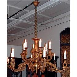 Fine 19th Century French Giltwood Chandelier #1538182