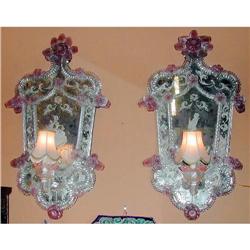 Pair of Fabulous Old Venetian Single Light #1538188