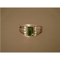 Ring  14ct   Green  Tormaline  and  Diamonds #1538244