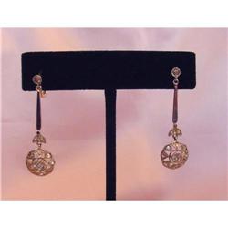 Edwardian Diamond Dangle Earrings #1538308